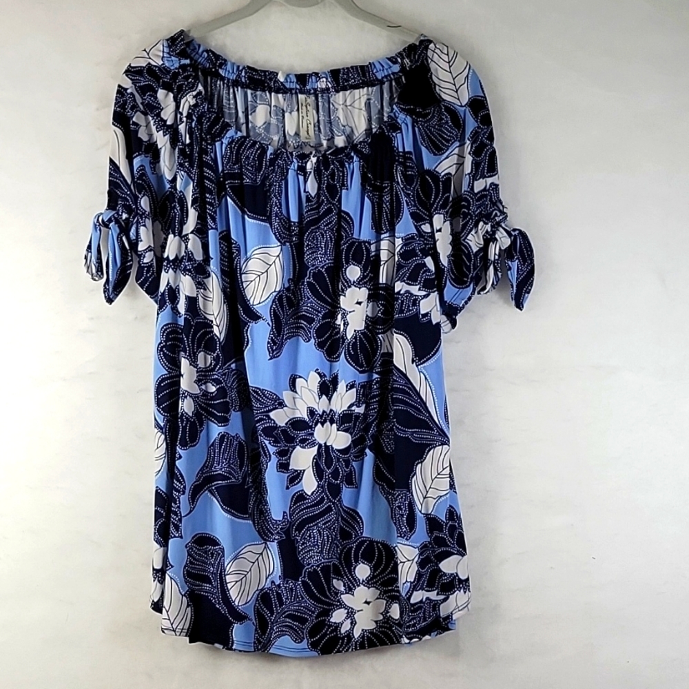 Perceptions Concept Floral Pullover Top Size Xl - image 1